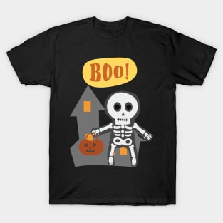 Skeleton Boo - Halloween T-Shirt